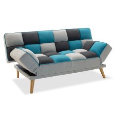 Καναπές - κρεβάτι andy pakoworld 3θέσιος με ύφασμα πολύχρωμο 178x91x86εκ