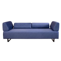 Καναπές κρεβάτι pwf-0595 pakoworld 3θέσιος ύφασμα μπλε 220x90x80εκ