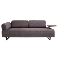 Καναπές κρεβάτι με βοηθητικό τραπέζι pwf-0595 pakoworld ύφασμα ανθρακί 220x90x80εκ
