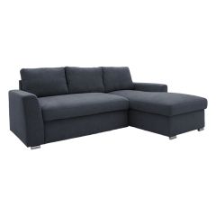 Γωνιακός καναπές-κρεβάτι αριστερή γωνία belle pakoworld ανθρακί 236x164x88εκ