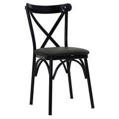 Καρέκλα ruby pakoworld μαύρο-μαύρο πόδι