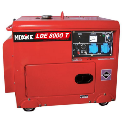 Miyake LDE8000T Τροχήλατη Diesel Ηλεκτρογεννήτρια (κλειστού τύπου) AVR 12Hp 8kVA Με Μίζα Και Μπαταρία (Μονοφασική) 