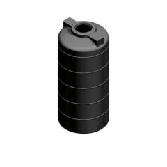 Δεξαμενή πλαστική 100lt Σ6 ECO-S κατακόρυφη κυλινδρική βαρέος τύπου Πετρελαίου-Νερού-Λαδιού Μαύρη